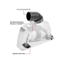 Aidelife Cutting Grinder Dust Shroud,Dust Removal System and Components for Cutting 115mm/125mm+Diamond Saw Blade 125mm