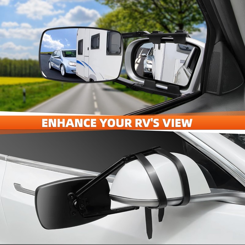 KAOLALI Car Towing Mirrors, Caravan Towing Mirrors, 2 PCS Extended