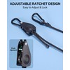 48" Heavy Duty Adjustable Carabiner Bungee Cord with Hooks, Easy