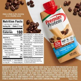 Bebida Premier Protein Sabor Cafe Latte Paquete De 12                                                                                                 