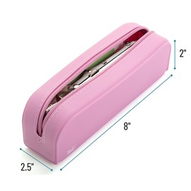 Mr. Pen- Silicone Pencil Case, Magenta-Pink Pencil Pouch, Pencil Case Small, Pencil Pouch Aesthetic, Silicone Pencil Pouch, Pencil Case Aesthetic, Pencil Bag, Pencil Pouch for Women, Makeup Pouch