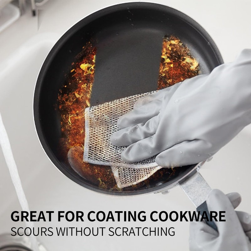 Wire dishwashing rag，Non Scratch Wire Dishcloth Multipurpose Wire dishwashing Rags