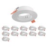 ledscom.de 12 pcs. recessed Ceiling Frame KUN, Round, swivelling, White