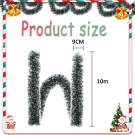 FYZSJWL 10 m Christmas Garland, Fir Garland, Christmas Tinsel Garland, Christmas Garland Outdoor, Garland Christmas Stairs, for Outdoor Indoor Christmas Decorative Garland (B)