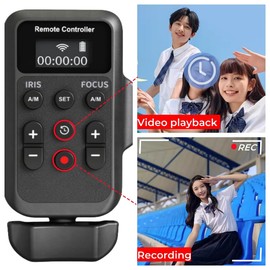 PHOLSY Mando a distancia para videocámara con conector LANC de 2,5 mm, zoom de vídeo, enfoque, IRIS y grabación de vídeo, disparador remoto compatible con videocámaras Canon y Sony