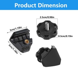 TUKEVA Pack of 2 Visor Clips for Football Helmets Football Visor Clips Rugbyl Helmets Visors Quick Clips for Quick Release of Football Helmets Accessories (Black)