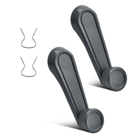 Quealzara 2Pcs Interior Window Crank Handle Grey Compatible with Corolla 4Runner Tacoma Tercel Van Wagon Land Cruiser MR2 Starlet T100 Pickup Replaces 6926004020 6926010040G 6926087103G