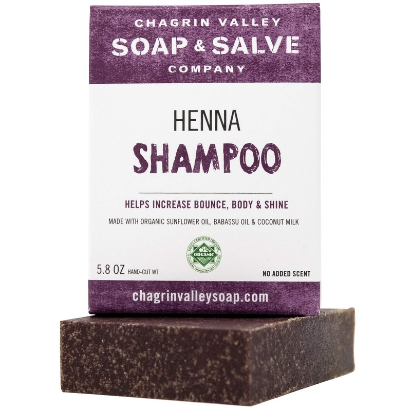 Organic Natural Shampoo Bar, Henna, Chagrin Valley Soap & Salve
