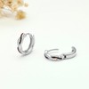 TakNii Hoop Earrings for Women S925 Black Opal Earrings Sterling
