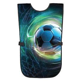 Baagl Children's Apron Girls Boys Cooking Apron Children Apron Painting Apron Craft Apron for Children (Football Ball)