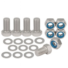 M5 x 20mm Hex Head Nuts and Bolts and Washers Set (5PK) A2 Stainless Steel, Fully Threaded Hex Head Cap Screws For Construction, Automotive, Machinery