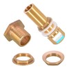 Pack of 6 Flange Hexagonal Locking Nuts, Sanitary Lock Nuts,