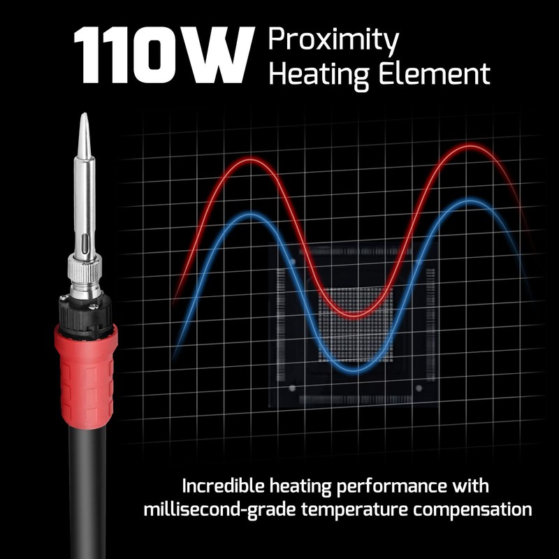 WEP 926LED V1 110W Soldering Iron Station Kit with Solder