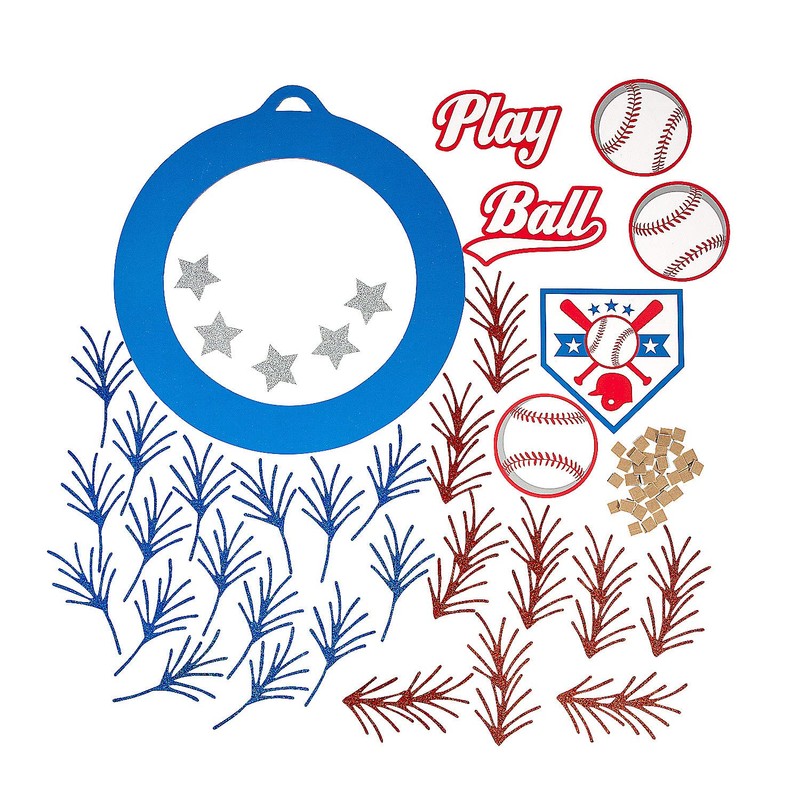 Baseball Wreath Craft Kit, Makes 1