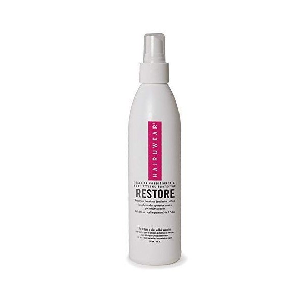 HairUWear"Restore" Leave in Conditioner & Heat Styler Protector for Wigs & Hair Extensions 8 oz.