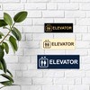 Basic Elevator Sign (Brushed Silver) - Large - (5 Pack)