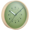 レムノス 掛け時計 アナログ ソソ 一般クォーツ時計 天然色木地 SOSO グリーン AWA13-06 GN