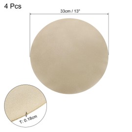 sourcing map 4 Pcs Faux Leather Placemats for Dinner Table, PU Leather Round Table Mats Placemats Heat Resistant Waterproof Oil Proof Kitchen Placemats (Gold)