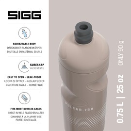 Sigg - Soft Bike Water Bottle - Pulsar Dusk - Squeezable - Dishwasher Safe - Lightweight - Leakproof - BPA Free - 0.75L