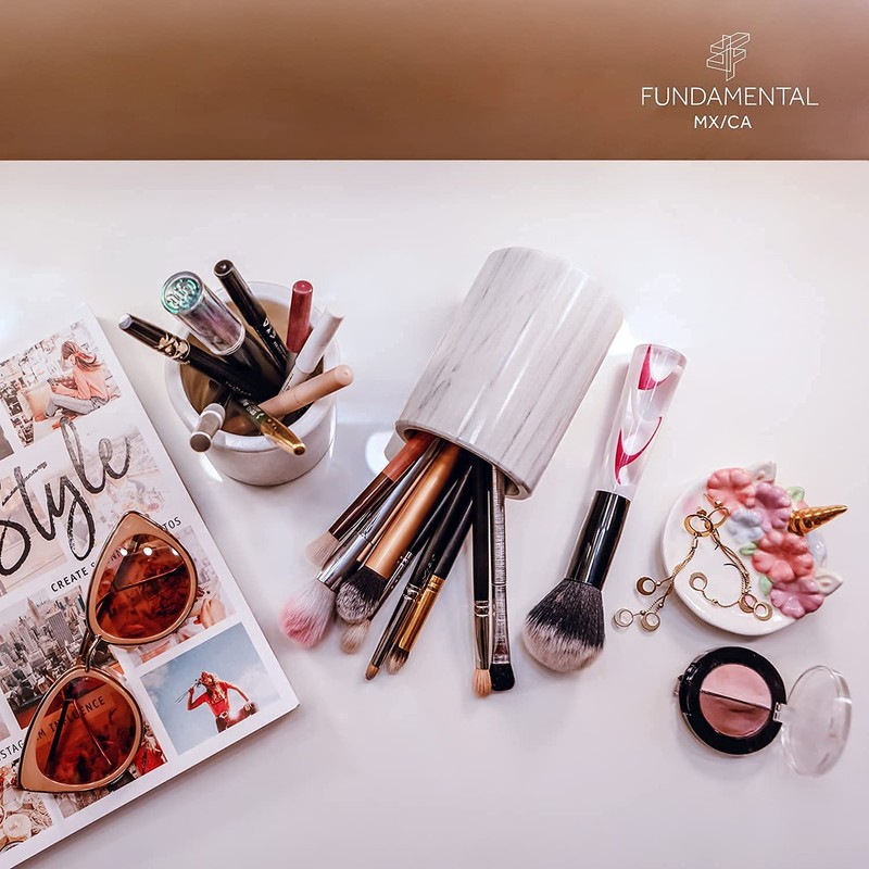 Mármol Fundamental - Vaso de mármol - Blanco Brillante