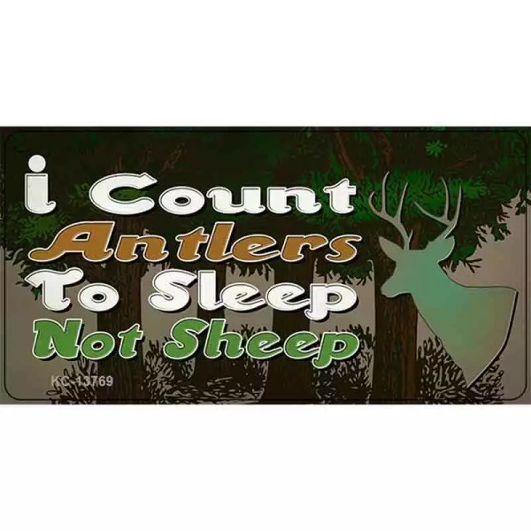 SB I Count Antlers To Sleep Novelty Metal Key Chain