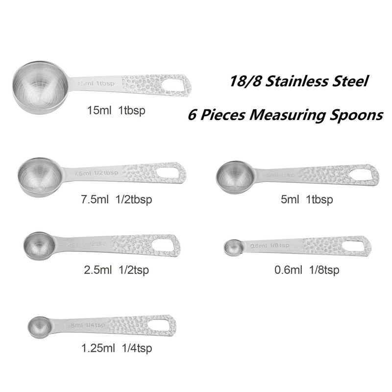 Hotsyang 18/8 Stainless Steel Measuring Cups and Spoons set 14