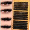 Fluffy Lash Clusters with Spikes 200D+260D+300D Cluster Eyelash Extensions Thick