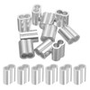 sourcing map 5/16" 8mm Aluminum Crimping Loop Sleeve Double Ferrule