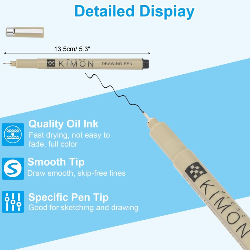 PATIKIL Micro Pen Fineliner Pens Set, 4Pcs Multiliner Fine Point