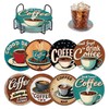 8 PCS Coffee Diamond Art Coasters Kits, Diamond Painting Coasters