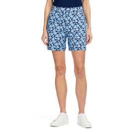IZOD Women's Golf Shorts Performance Stretch, Medieval Blue Floral