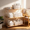 PiJeyiee Plastic Industrial Storage Bin, Multi-Purpose Organizer Tote for Bathroom,