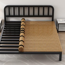 LOBOTOU Bunkie Board Heavy Duty Bed Boards for Under Mattress,Closely Spaced Slats to Reduce Mattress Sagging, Suitable for Sofa Beds and Metal Bed Frames (Queen)