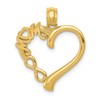 IceCarats 14K Solid Yellow Gold Mom Heart Infinity Twisted Love