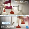 Sink & Drain Plunger Sink Unblocker with Strong Traditional Wooden