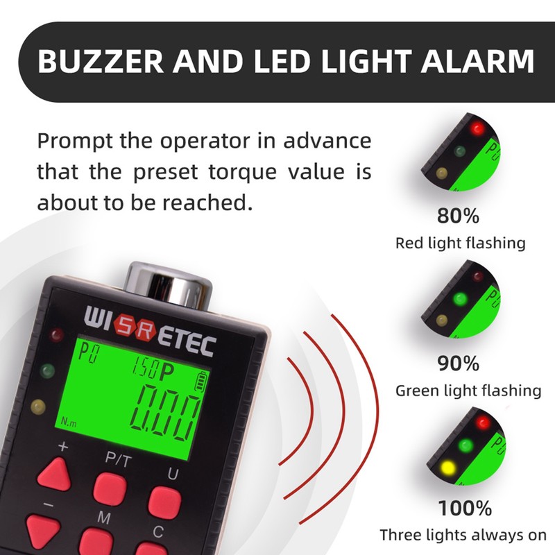 Digital Torque Meter Digital Backlight Display Wrench Torque Tester Two