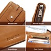 Zipper Wallet for Men, Genuine Leather Zipper Around Purse RFID
