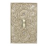 Meriville French Scroll 1 Toggle Wallplate, Single Switch Electrical Cover