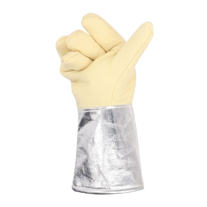 1 Pair Aluminum Foil Gloves High Temp Resistance Heat Insulation