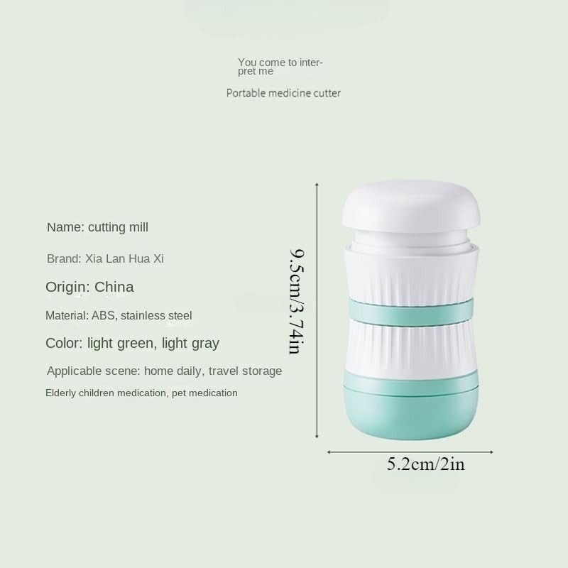 Pill Cutter - Pill Splitter with Stainless Steel Blade for