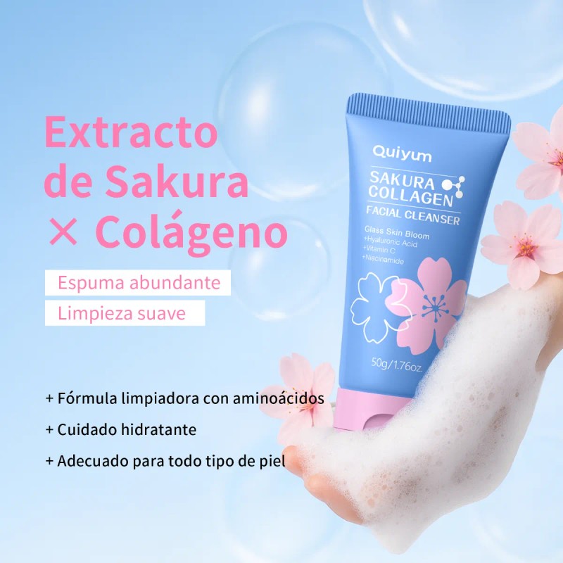Set De Cuidado Facial Quiyum Sakura, 5 Unidades, Hidratante