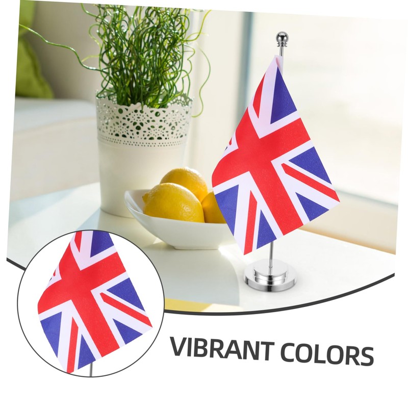 NUOBESTY Mini British Table Flag UK Table Flag British Table