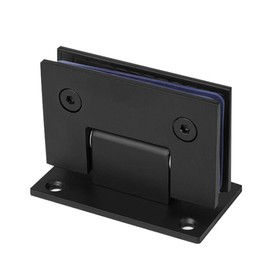 JU+ 90 Degree Glass Door Wall Hinges Shower Room Accessories Glass Shower Door Hinge,Stainless Steel Bathroom Clip Black