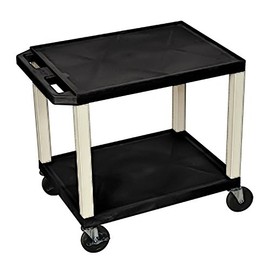H Wilson WT26E Movable Multipurpose Utility Serving Cart, Black