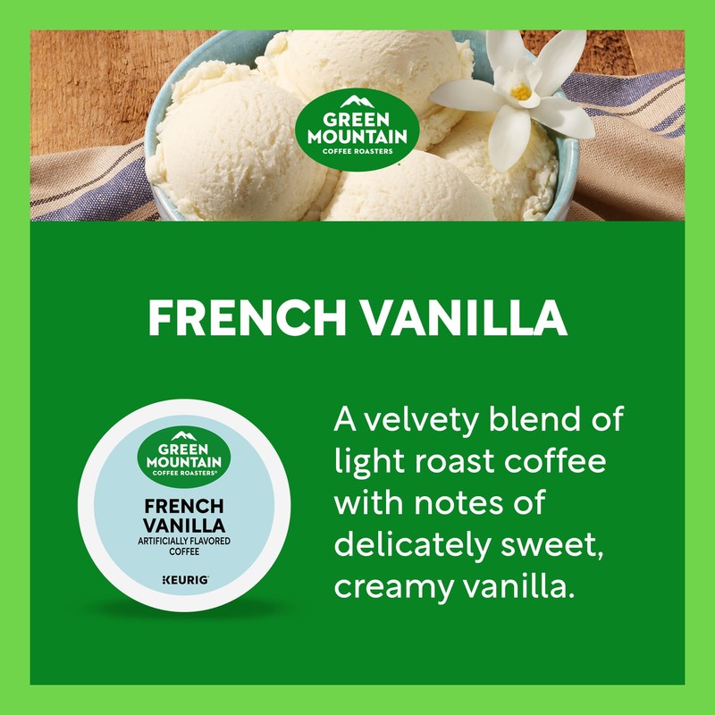 Green Mountain Coffee Roasters French Vanilla Coffee, Keurig Single-Serve K-Cup