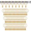 50 Pcs Curtain Hooks, 1.5 inch Curtain Rings, 4mm Thicken