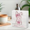 Happy Easter Decor Red Floral Chinoiserie Bunny Decorations for Home