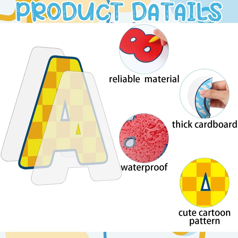 Gilprop 213 Pcs 4" Bulletin Board Letters Alphabet Cutout Set