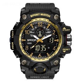 AIMES Sports Outdoor Waterproof Military Watch for Men Tactical Watch Analog Digital Date Alarm Stopwatch Multi-Function Tactics Big Face Mens Watches