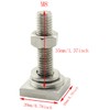 TAODAN 6 Sets 304 Stainless Steel Square Head Bolt Sets